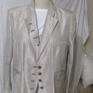 Louis Feraud Vintage Silk Skirt Suit Size 14